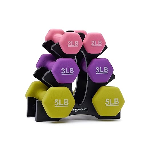 Premium Cast Iron Neoprene Coated Dumbbell Combo with Stand (18 Kg