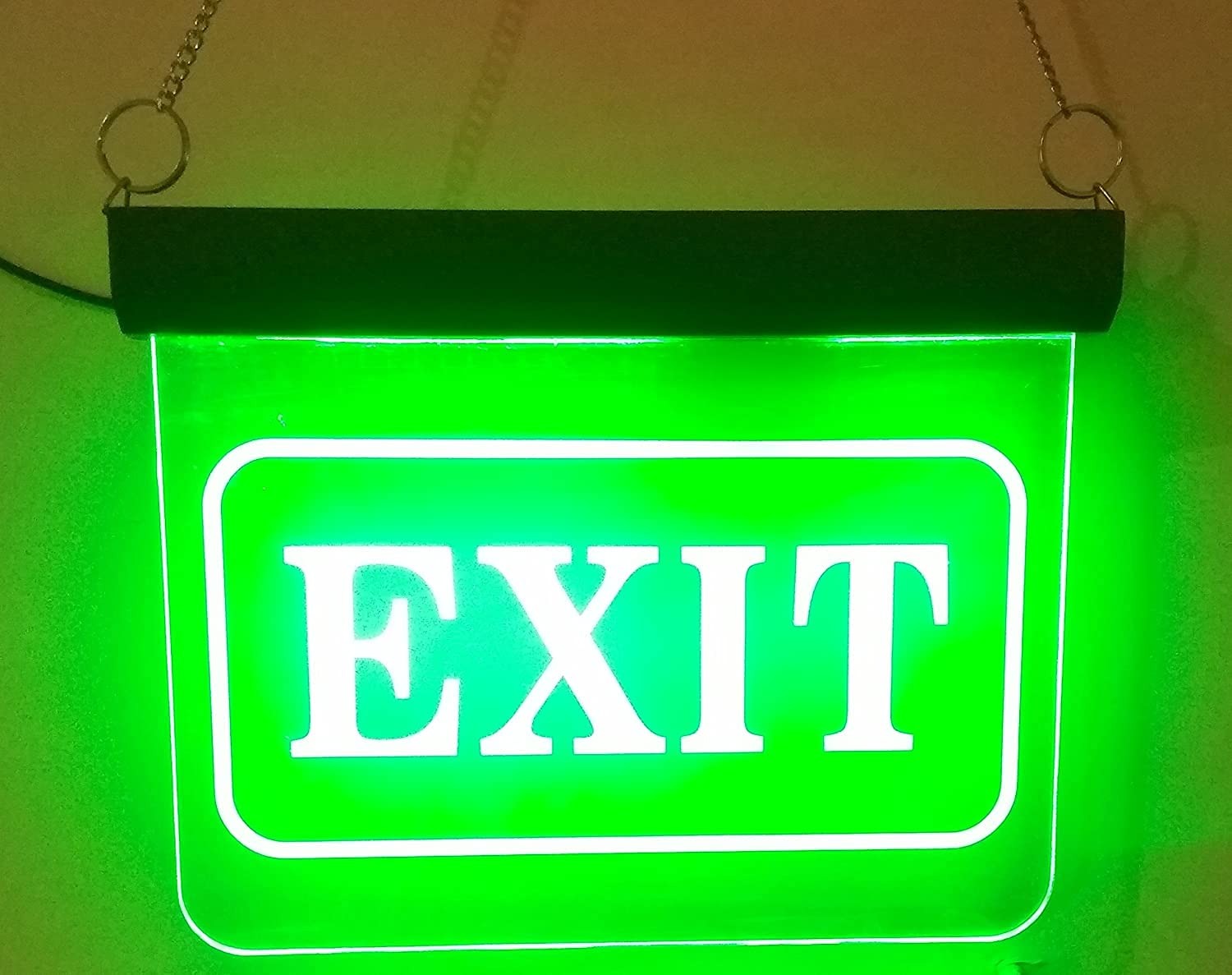 Hanture LED EXIT Ultra Brightness in 2D Laser Engraving Unbreakable