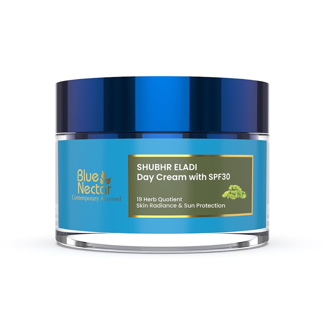 Blue Nectar SPF 30 Plant Based Brightening Face Cream Eladi Kumkumadi Cream for Natural Skin Brightening Face